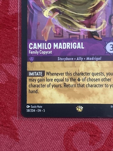 Lorcana Shimmering Skies - Camilo Madrigal - Family Copycat 58/204 Legendary - Picture 4 of 7