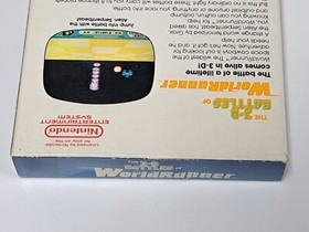 The 3-D Battles of WorldRunner NES Game Cartridge, manual, Original Box