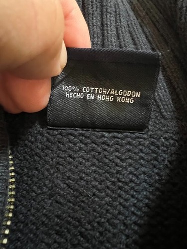 De Colección Polo Ralph Lauren Suéter Adulto M Azul Manga Larga Cremallera Completa Logo Manga Larga - Imagen 4 de 10