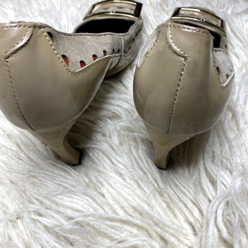 Roger Vivier Black And red Patent Leather suede Pumps With Buckle Size 35 - Picture 7 of 9