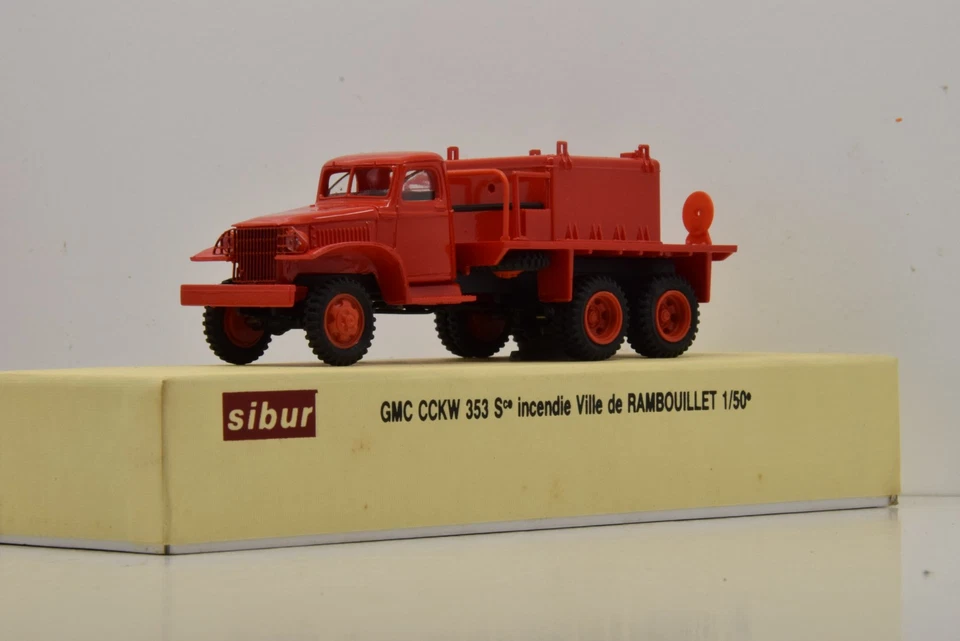 COFFRET GMC CCKW 353 POMPIERS DE RAMBOUILLET SIBUR 1/50 - Photo 3/4