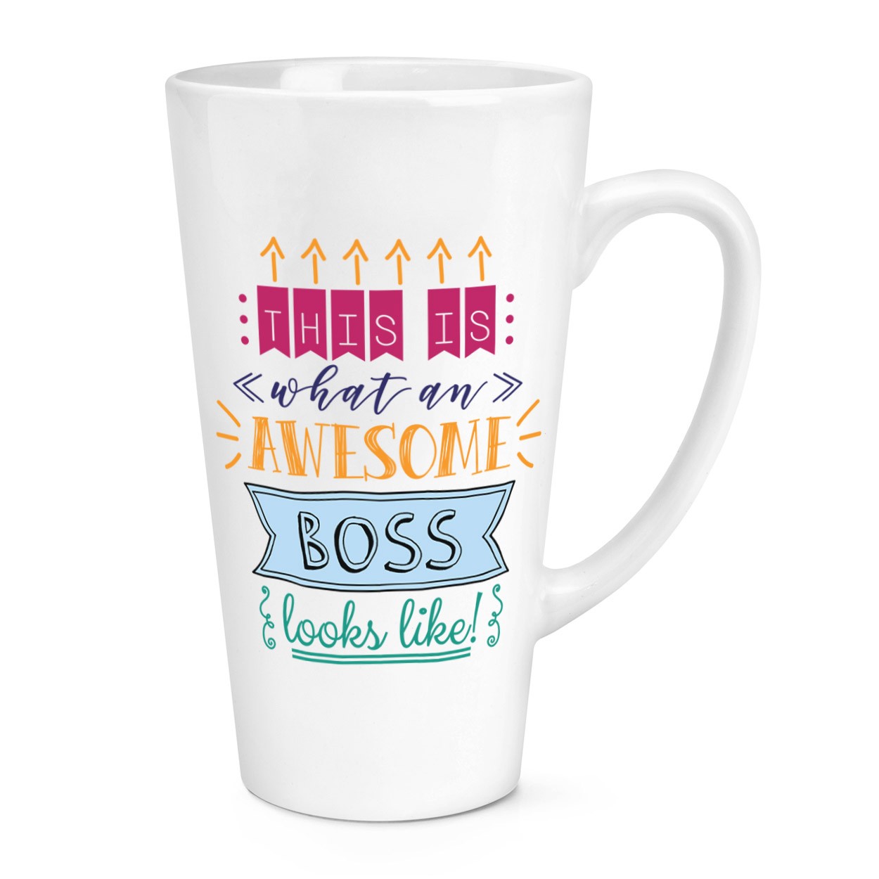 This Is What An Awesome Boss Looks Like 17oz Large Latte Mug Cup - Funny Best