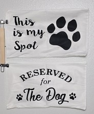 NIP Reserved For The Dog/This Is My Spot Zippered Pillow Cases Covers Set of 2