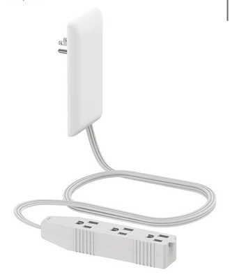 Flat-Face Outlet Extender 3 Buchsen Ultradünn Wandplatte Stecker - USA Only
