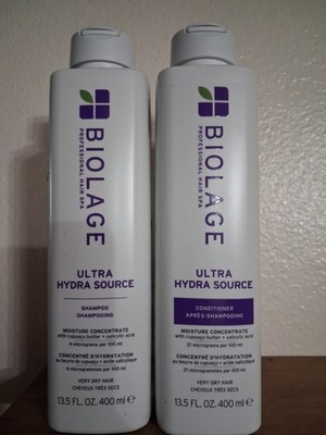 Biolage Ultra Hydra Source Shampoo Conditioner Balm DUO, 13.5 oz Lot Set 