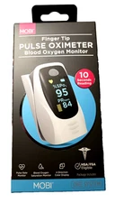 Mobi Finger Tip Pulse Oximeter Blood Oxygen Monitor (SEALED) (NEW)