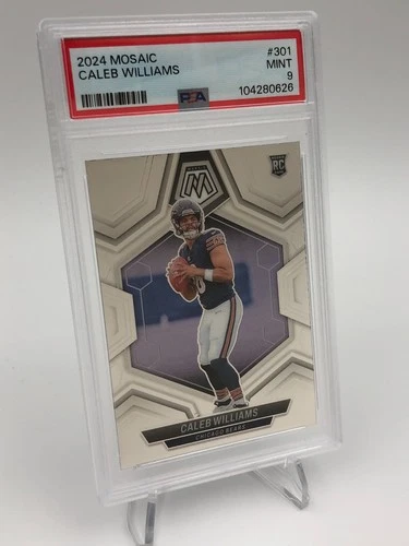 CALEB WILLIAMS ROOKIE Card 2024 MOSAIC #301 Chicago Bears USC Trojans PSA MINT 9