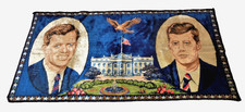 VTG President John F. Kennedy Robert Wall Tapestry Hanging Rug JFK P & C Italy