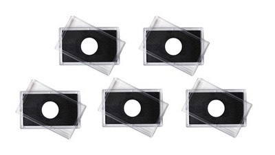 Empty Plastic Lens with Black Insert Holds 1 Large dollar, 5 Pack