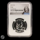 1963 Franklin Silver Half Dollar NGC PF68 Franklin Label -E286