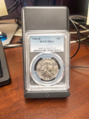 1963-D 50C Franklin Half Dollar PCGS MS 64