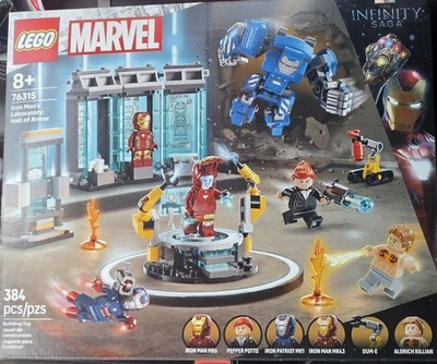LEGO 76315 Marvel Iron Man's Laboratory Hall of Armor 384 Pcs FREE SHIPPING