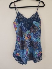 Womens Victoria Secret Gold Label Floral Paisley Slip With Lace Trim Sz M