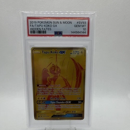 Tapu Koko GX SV93/SV94 Hidden Fates Shiny Vault Full Art Holo PSA 10