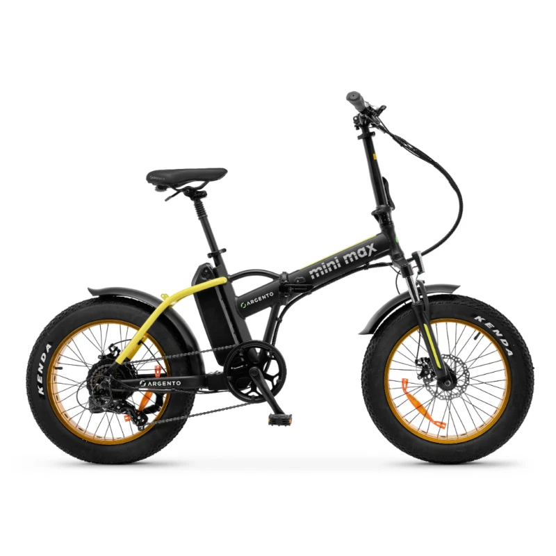 ARGENTO MINIMAX YELLOW E-BIKE TELAIO IN ALLUMINIO RUOTE 20" AUTONOMIA 70KM - Immagine 2 di 4