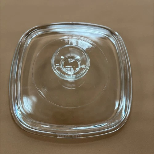 Pyrex A-7-C Clear Glass Square Replacement Lid for Corning Ware 1.5qt 1qt Dish