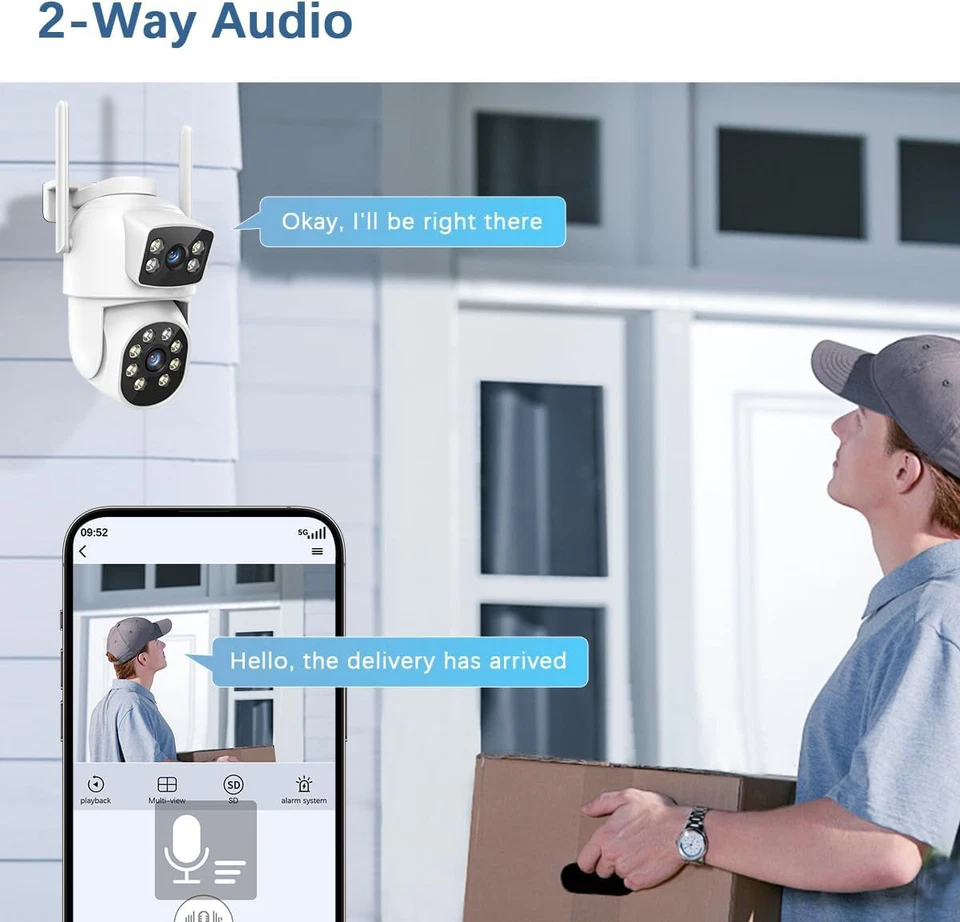 Wireless CCTV Camera Security System Outdoor 10CH NVR 10" LCD Monitor Hard Drive - Image 4 of 4