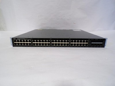 Cisco Catalyst WS-C3650-48FS-L V04 48-Port PoE+ 4x1G Ethernet Switch (J728)