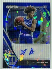 2021-22 Panini Prizm Draft Picks - DJ Steward #DP-DJS Blue Ice Prizm /75 (AU,RC)