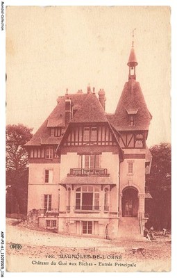 AXFP2-0112-61 - BAGNOLES-DE-L'ORNE - Chateau du gué aux biches - Prin entrance