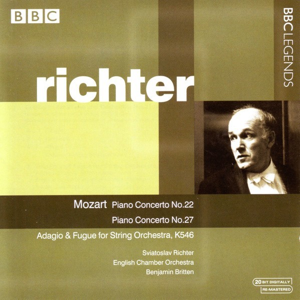 Sviatoslav Richter Mozart Piano Concerto 22 & 27 Britten BBC Legends CD