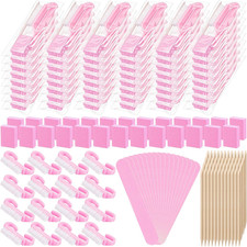 100 Sets Professional Disposable Manicure Kit Basics 4 Piece Nail Kit Wood Nail