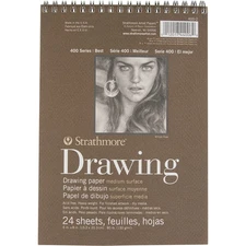 Strathmore 400 Series Drawing Pad Medium Texture Cream 24 Sheets 6x8 Inches