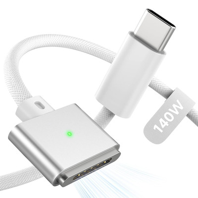 140W Magnetic 3 Cable 3.3 FT for M5/M4/M3/M2 Macbook Air Pro Charger, Fast Charg