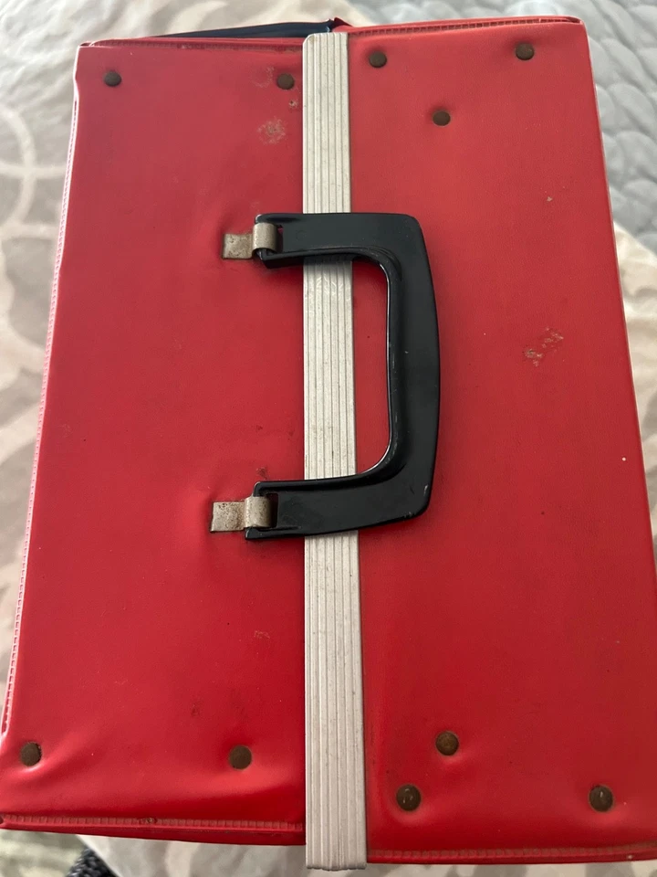 Vintage Barbie and Ken Wardrobe Case in red,  1963 Featuring "Bubble Cut" Barbie - Image 3 of 4