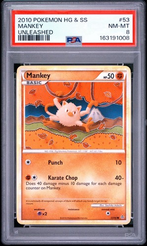 Mankey graded PSA 8 for sale on eBay