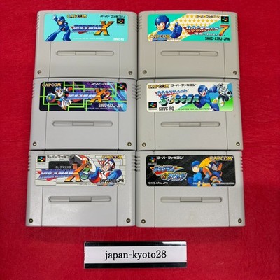 Nintendo Super Famicom Rockman X X2 X3 7 Forte Soccer Set Megaman Japan SFC SNES