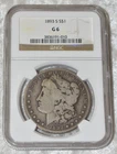 1893 S MORGAN 90% SILVER ONE $1 DOLLAR NGC G 6 G6 SAN FRANCISCO MINT USA COIN