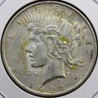1922-P 90% Silver Peace Dollar AU Condition. #A47
