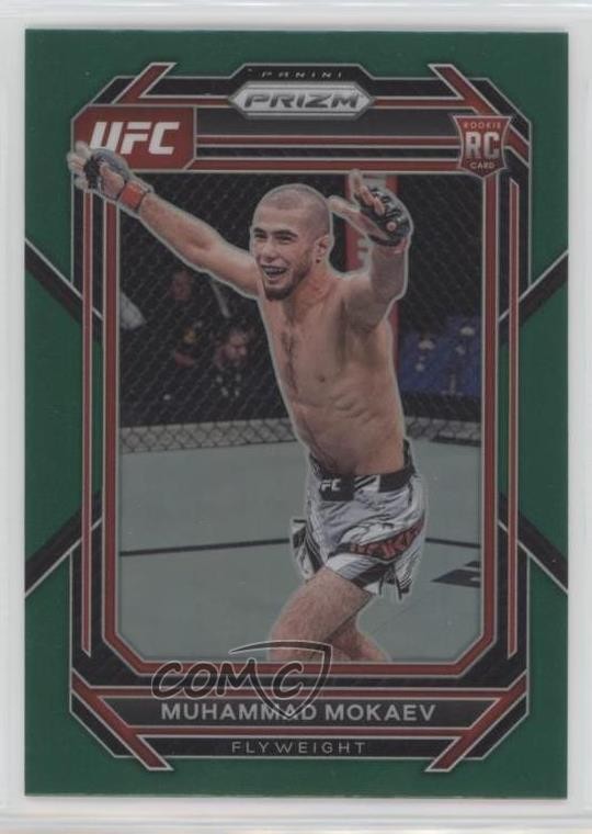 2023 Panini Prizm UFC Green Prizm Muhammad Mokaev #124 0lz4