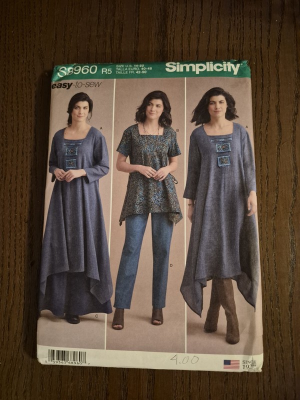 Simplicity S8960 Misses Dress, Tunic, Skirt, Pant R5 (14-22) Pattern
