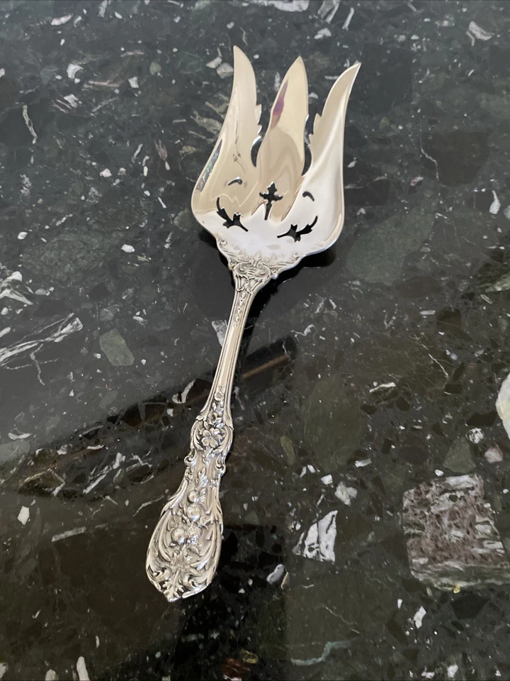 OM REED&BARTON FRANCIS I TENEDOR PARA SERVIR ENSALADAS 9.5" PLATA ESTERLINA 143Gm JUEGO DE GUERRA PLANA Foto 3 de 4