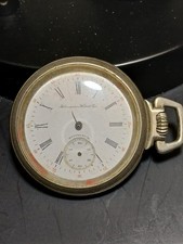 Hampden Watch Co. Vintage Pocket Watch 17 Jewels Canton Ohio Broke Parts Repair