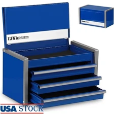 Mini Tool Box W/ 3 Drawers Magnetic Tab Locking Portable Storage Organizer New