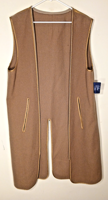 Burberrys England Mens 50 L Tan Trench Coat Liner 95% Wool 5