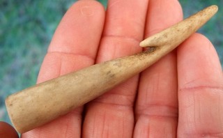 Super Fine 3 1/2 inch G10 Illinois Atlatl Hook with COA Arrowheads Artifacts