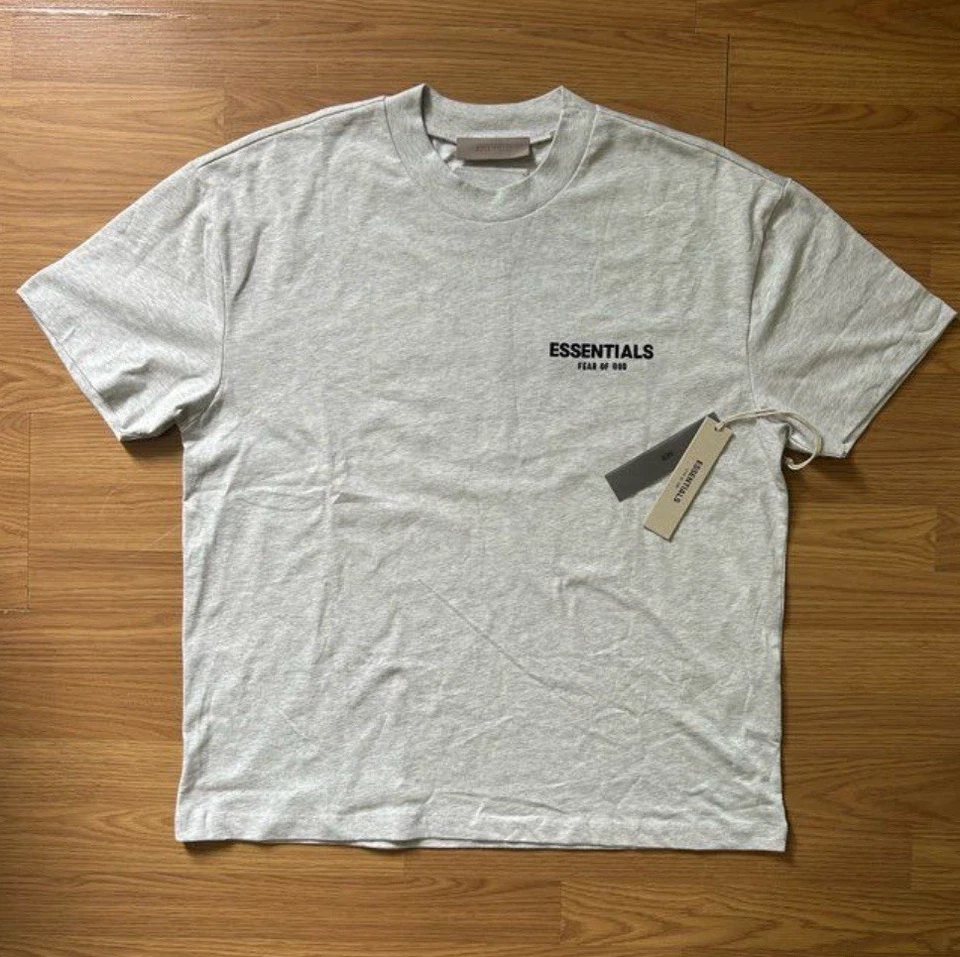 ESSENTIALS Fear of God T-shirt homme gris coton jersey logo manches courtes M - Photo 2/4