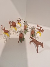 Cowboy  Indian Plastic Horse Set. Vintage.