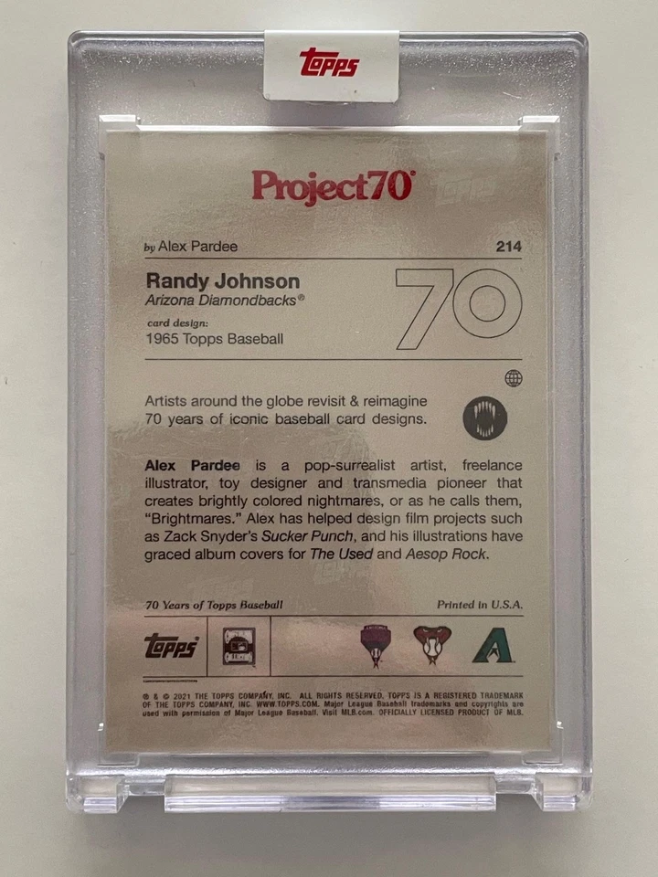 Topps Project 70 1965 Topps Baseball Diamondbacks Randy Johnson Alex Pardee - Image 2 of 2