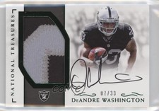 2016 Panini National Treasures Green Numbers 7/33 DeAndre Washington Auto 9f5
