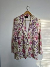 Vintage Toni Garment For C.C. Magic floral Blazer Women  s Medium Pastel Watercol