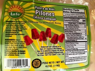 Paletas De Anis (Pilones) By Fabrica De Dulces La Fe