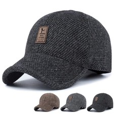 Autumn Winter Warm Baseball Cap with Ear Flaps Unisex Hip Hop Hat