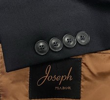 Jos. A. Bank Joseph Men's 41R Black 2-Button Wool Slim Fit Blazer Suit Jacket
