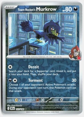 Team Rocket's Murkrow (Team Rocket) Common ME: Ascended Heroes 126/217 NM