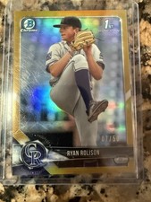 2018 Bowman 1st Chrome Ryan Rolison #BD-64 Gold /50 (RC)